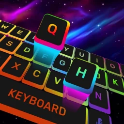 Neon LED Klavye: Emoji Font simgesi