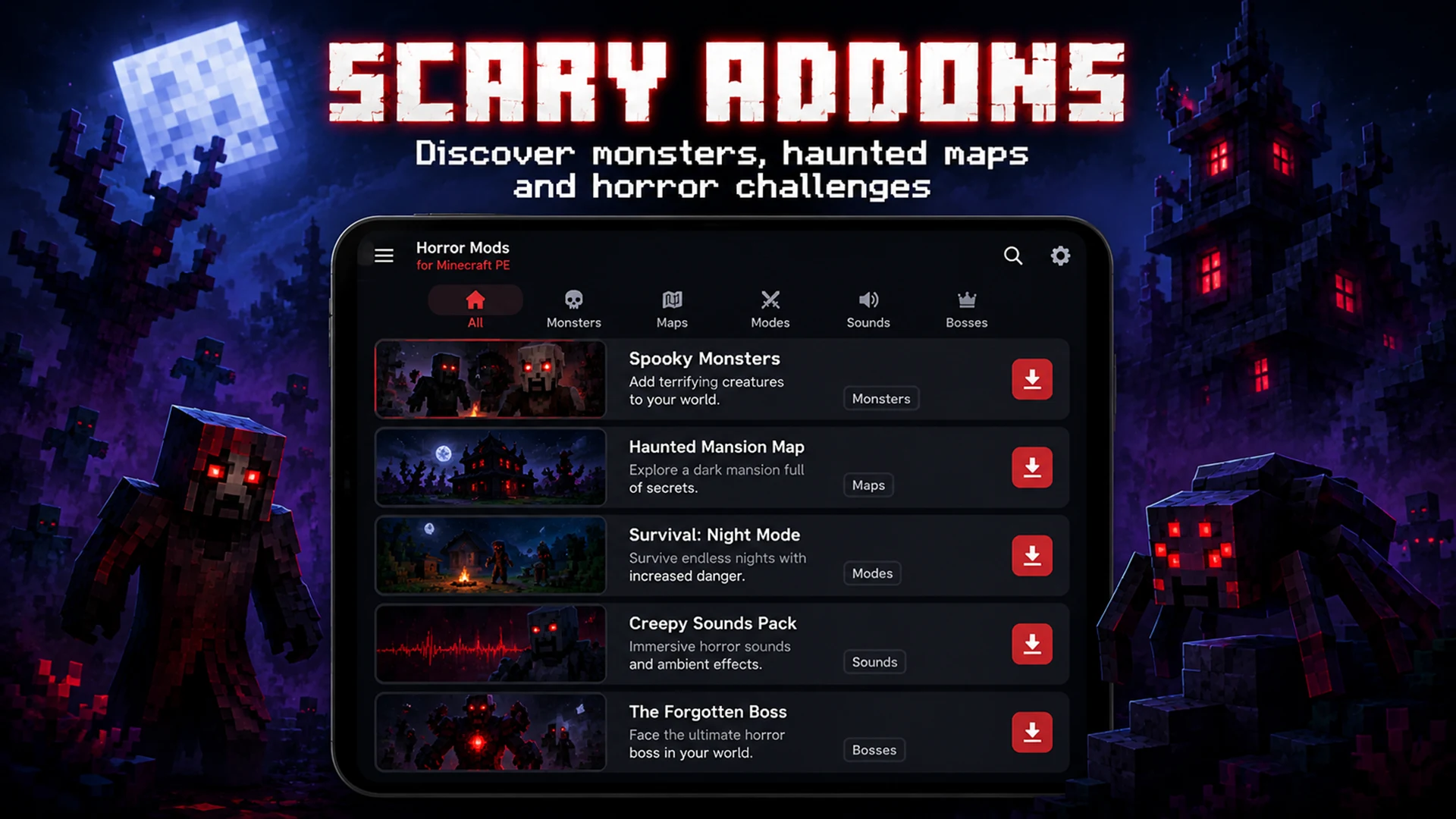 Horror Mods for Minecraft PE screenshot