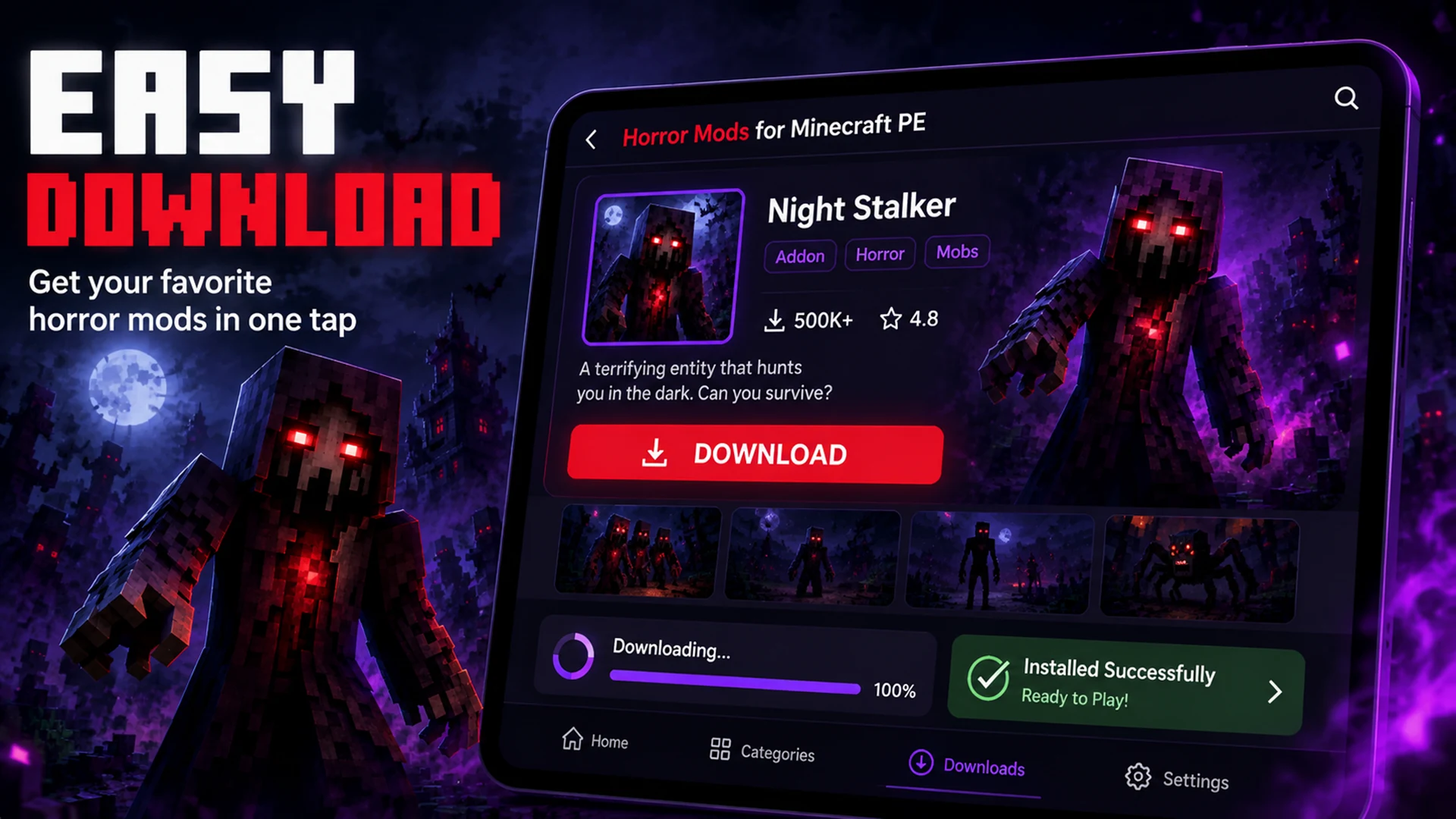 Horror Mods for Minecraft PE screenshot